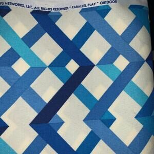 NEW Blue Turquoise and White Lattice 5.7 yds x  54” Outdoor Upholstery Fabric